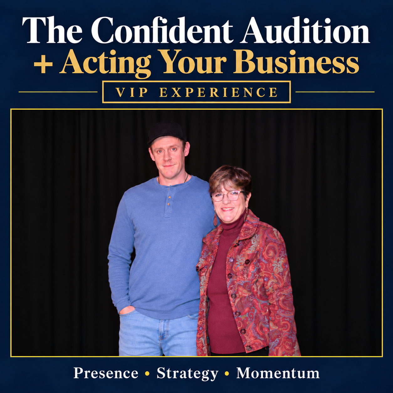 Cyndi Thomsen with a former one-to-one acting client